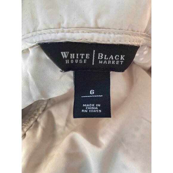 White House black-market 3/4 sleeves drawstrings eyelet women’s jacket size 6 - Picture 12 of 16
